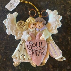 Soul mates couple hanging ornament